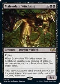 Malevolent Witchkite - Wilds of Eldraine - Magic: The Gathering card