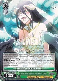 Throne of the Founding Declaration, Albedo - Nazarick: Tomb of the Undead Vol.2 - Weiss Schwarz card