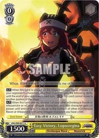 Easy Victory, Lupusregina - Nazarick: Tomb of the Undead Vol.2 - Weiss Schwarz card