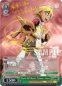 Dark Elf Beast Tamer, Aura (SP) - Nazarick: Tomb of the Undead Vol.2 - Weiss Schwarz card