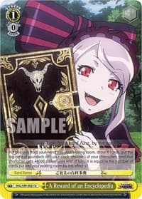 A Reward of an Encyclopedia - Nazarick: Tomb of the Undead Vol.2 - Weiss Schwarz card