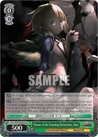 Throne of the Founding Declaration, Mare (SR) - Nazarick: Tomb of the Undead Vol.2 - Weiss Schwarz card