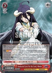 Dedicated Love for the Lord, Albedo - Nazarick: Tomb of the Undead Vol.2 - Weiss Schwarz card