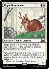Regal Bunnicorn - Wilds of Eldraine - Magic: The Gathering card