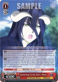 Summoning Cavalry Beast, Albedo - Nazarick: Tomb of the Undead Vol.2 - Weiss Schwarz card