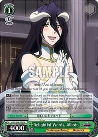 Delightful Words, Albedo - Nazarick: Tomb of the Undead Vol.2 - Weiss Schwarz card