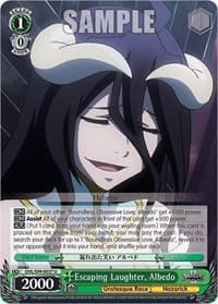 Escaping Laughter, Albedo - Nazarick: Tomb of the Undead Vol.2 - Weiss Schwarz card