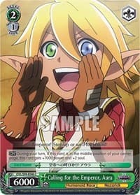Calling for the Emperor, Aura - Nazarick: Tomb of the Undead Vol.2 - Weiss Schwarz card