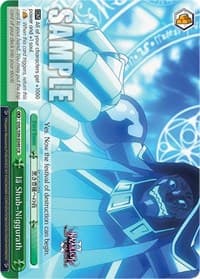 Iä Shub-Niggurath - Nazarick: Tomb of the Undead Vol.2 - Weiss Schwarz card