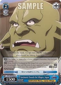Sentiments Towards the Villagers, Jugem - Nazarick: Tomb of the Undead Vol.2 - Weiss Schwarz card