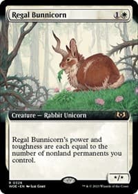 Regal Bunnicorn (Extended Art) - Wilds of Eldraine - Magic: The Gathering card