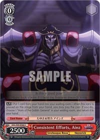 Consistent Efforts, Ainz - Nazarick: Tomb of the Undead Vol.2 - Weiss Schwarz card