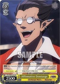 Affirmative Demiurge - Nazarick: Tomb of the Undead Vol.2 - Weiss Schwarz card