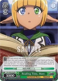 Reading Time, Mare - Nazarick: Tomb of the Undead Vol.2 - Weiss Schwarz card