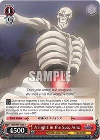 A Fight in the Spa, Ainz - Nazarick: Tomb of the Undead Vol.2 - Weiss Schwarz card