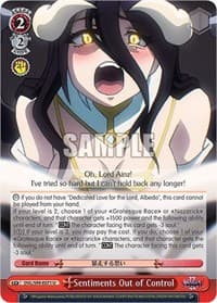 Sentiments Out of Control - Nazarick: Tomb of the Undead Vol.2 - Weiss Schwarz card