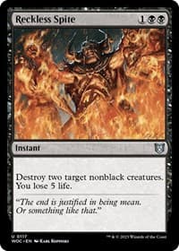 Reckless Spite - Commander: Wilds of Eldraine - Magic: The Gathering card