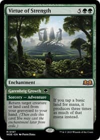 Virtue of Strength - Wilds of Eldraine - Magic: The Gathering card