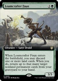 Loamcrafter Faun (Extended Art) - Commander: Wilds of Eldraine - Magic: The Gathering card