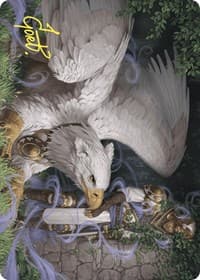 Dutiful Griffin Art Card (Gold-Stamped Signature) - Art Series: Wilds of Eldraine - Magic: The Gathering card