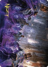 Eerie Interference Art Card (Gold-Stamped Signature) - Art Series: Wilds of Eldraine - Magic: The Gathering card