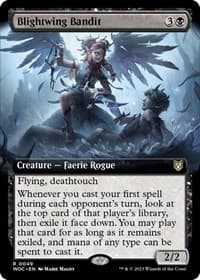 Blightwing Bandit (Extended Art) - Commander: Wilds of Eldraine - Magic: The Gathering card