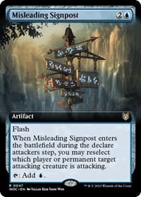 Misleading Signpost (Extended Art) - Commander: Wilds of Eldraine - Magic: The Gathering card