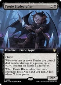 Faerie Bladecrafter (Extended Art) - Commander: Wilds of Eldraine - Magic: The Gathering card