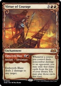 Virtue of Courage (Showcase) - Wilds of Eldraine - Magic: The Gathering card