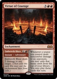 Virtue of Courage - Wilds of Eldraine - Magic: The Gathering card