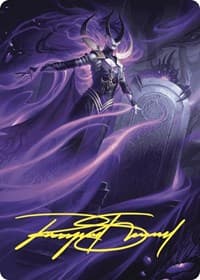 Ashiok, Wicked Manipulator Art Card (10/81) (Gold-Stamped Signature) - Art Series: Wilds of Eldraine - Magic: The Gathering card
