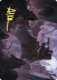 Gnawing Crescendo Art Card (Gold-Stamped Signature) - Art Series: Wilds of Eldraine - Magic: The Gathering card