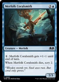 Merfolk Coralsmith - Wilds of Eldraine - Magic: The Gathering card
