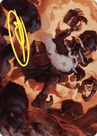 Tattered Ratter Art Card (Gold-Stamped Signature) - Art Series: Wilds of Eldraine - Magic: The Gathering card