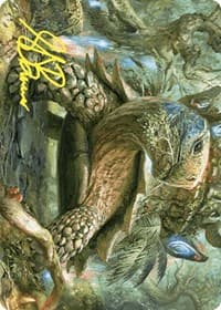 Blossoming Tortoise Art Card (Gold-Stamped Signature) - Art Series: Wilds of Eldraine - Magic: The Gathering card