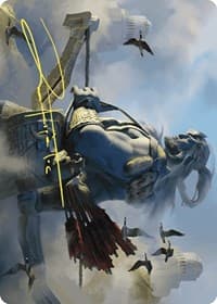 Skybeast Tracker Art Card (Gold-Stamped Signature) - Art Series: Wilds of Eldraine - Magic: The Gathering card