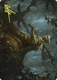 Verdant Outrider Art Card (Gold-Stamped Signature) - Art Series: Wilds of Eldraine - Magic: The Gathering card