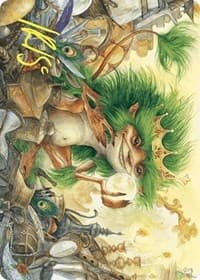 Knickknack Ouphe Art Card (Gold-Stamped Signature) - Art Series: Wilds of Eldraine - Magic: The Gathering card