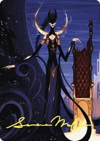 Ashiok, Wicked Manipulator Art Card (57/81) (Gold-Stamped Signature) - Art Series: Wilds of Eldraine - Magic: The Gathering card