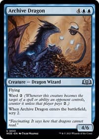 Archive Dragon - Wilds of Eldraine - Magic: The Gathering card