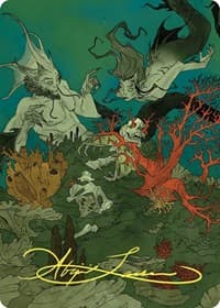 Curiosity Art Card (Gold-Stamped Signature) - Art Series: Wilds of Eldraine - Magic: The Gathering card