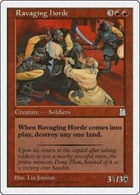 Ravaging Horde - Portal Three Kingdoms - Magic: The Gathering card