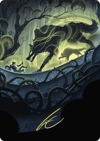 Unnatural Growth Art Card (Gold-Stamped Signature) - Art Series: Wilds of Eldraine - Magic: The Gathering card