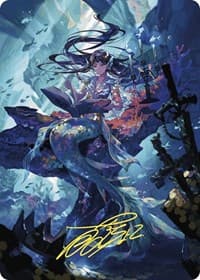 Rhystic Study Art Card (Gold-Stamped Signature) - Art Series: Wilds of Eldraine - Magic: The Gathering card