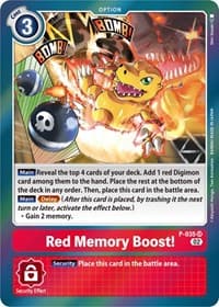 Red Memory Boost! (Resurgence Booster Reprint) - Resurgence Booster - Digimon Card Game card