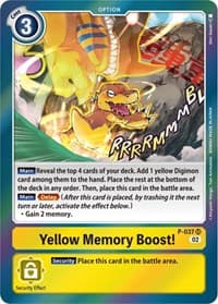 Yellow Memory Boost! (Resurgence Booster Reprint) - Resurgence Booster - Digimon Card Game card