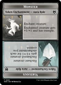 Monster Role / Virtuous Role // Royal Role / Virtuous Role Double-Sided Token - Commander: Wilds of Eldraine - Magic: The Gathering card