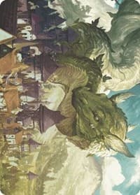 Beanstalk Wurm Art Card - Art Series: Wilds of Eldraine - Magic: The Gathering card