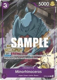 Minorhinoceros (Offline Regional 2023) [Participant] - One Piece Promotion Cards - One Piece Card Game card