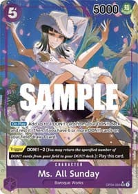 Ms. All Sunday (Alternate Art) - Kingdoms of Intrigue - One Piece Card Game card